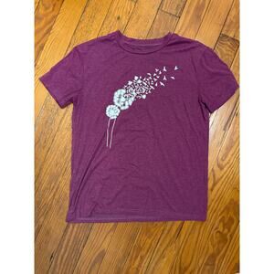 Dandelion and birds purple TShirt